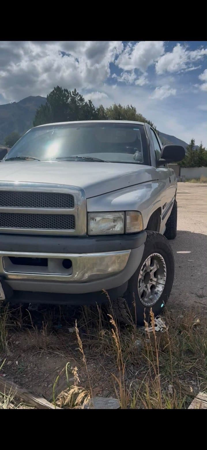 Dodge Ram after headlight restoration, clearer lenses